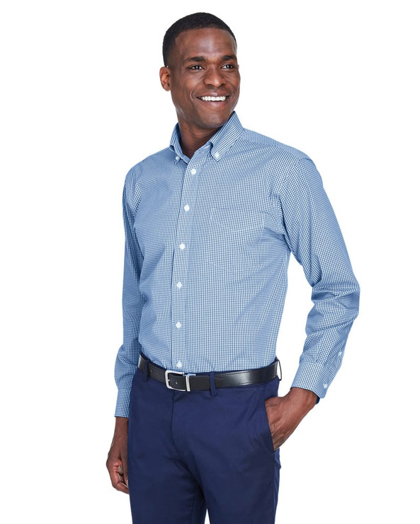 Devon & Jones D640 - Men's Crown Collection Gingham Check