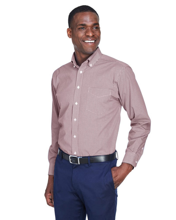 Devon & Jones D640 - Men's Crown Collection Gingham Check