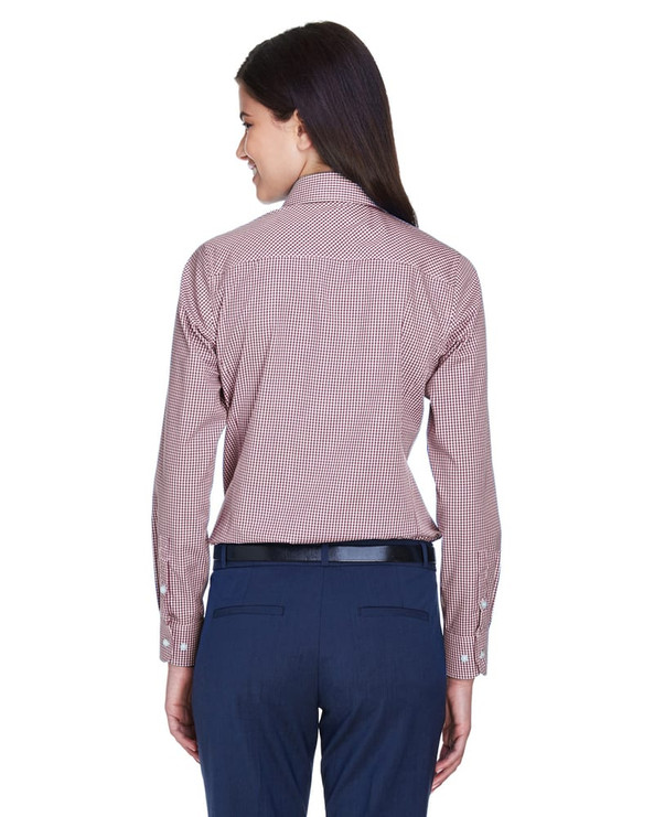 Devon & Jones D640W - Ladies Crown Collection Gingham Check