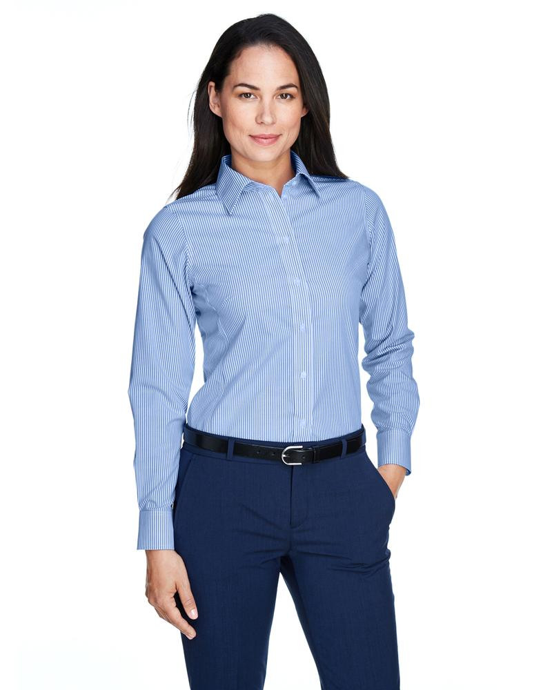 Devon & Jones D645W - Ladies Crown Collection Banker Stripe