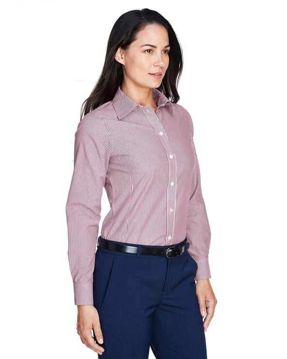 Devon & Jones D645W - Ladies Crown Collection Banker Stripe