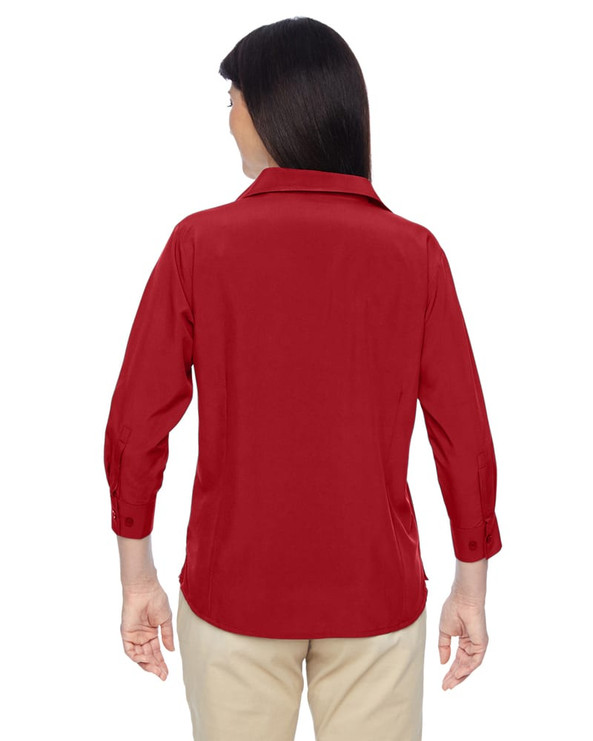 Harriton M610W - Ladies Paradise Three-Quarter Sleeve Performance Shirt