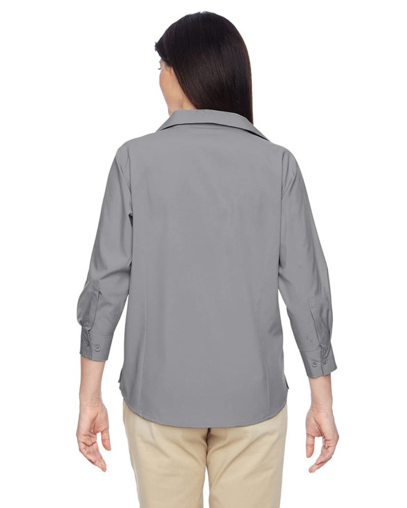 Harriton M610W - Ladies Paradise Three-Quarter Sleeve Performance Shirt