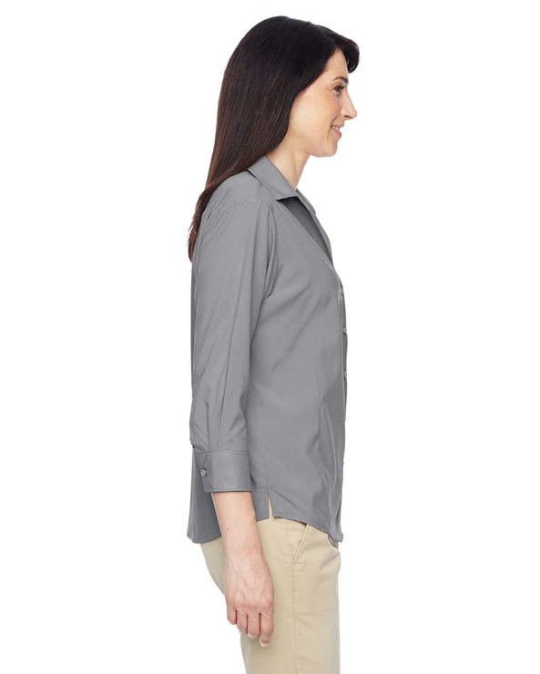 Harriton M610W - Ladies Paradise Three-Quarter Sleeve Performance Shirt