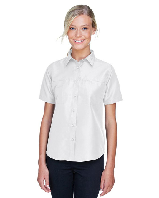 Harriton M580W - Camisa de Manga Corta de Rendimiento para Personal Key West para Damas