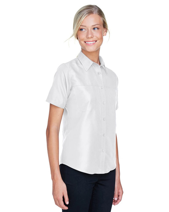 Harriton M580W - Camisa de Manga Corta de Rendimiento para Personal Key West para Damas