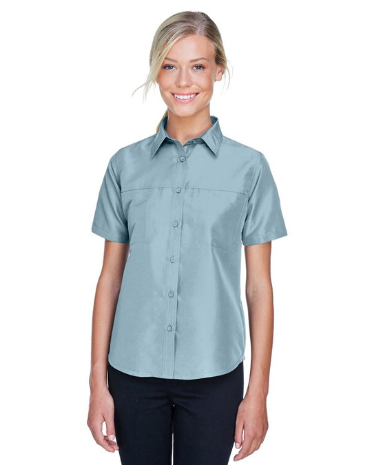 Harriton M580W - Camisa de Manga Corta de Rendimiento para Personal Key West para Damas