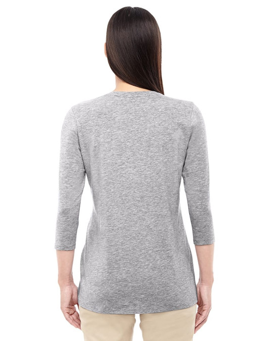 Devon & Jones DP184W - Top de Cuello en V de Longitud de Pulsera Perfect Fit para Damas