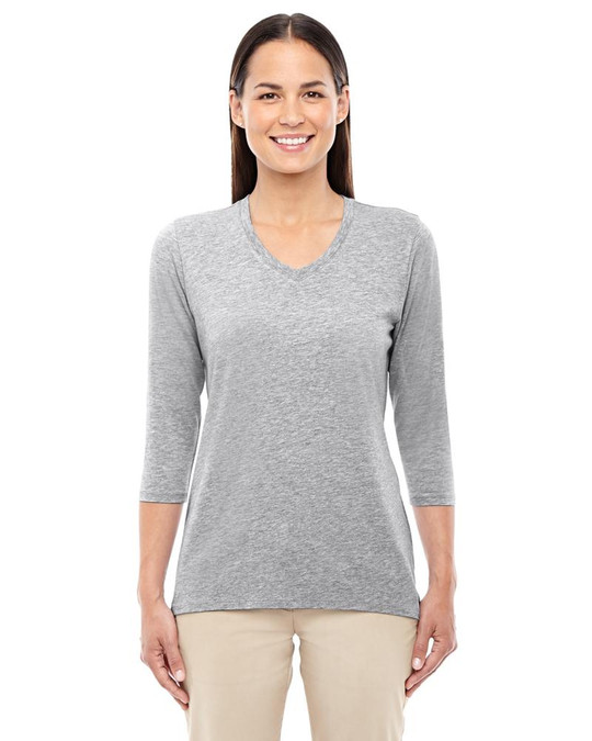 Devon & Jones DP184W - Top de Cuello en V de Longitud de Pulsera Perfect Fit para Damas