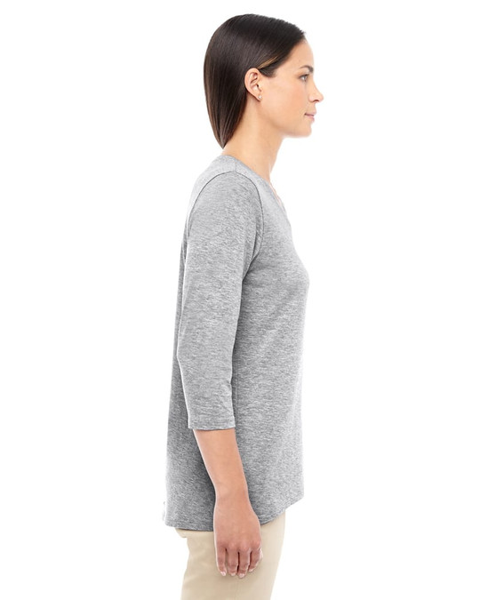 Devon & Jones DP184W - Top de Cuello en V de Longitud de Pulsera Perfect Fit para Damas