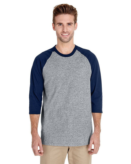 Gildan G570 - Raglan à manches ¾ en coton lourd