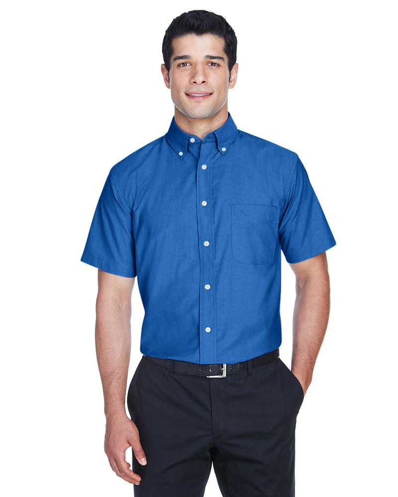 Harriton M600S - Men's Short-Sleeve Oxford with Stain-Release