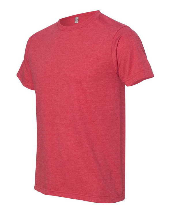Bayside 5010 - Camiseta unisex USA Made Ringspun 50/50 Heather
