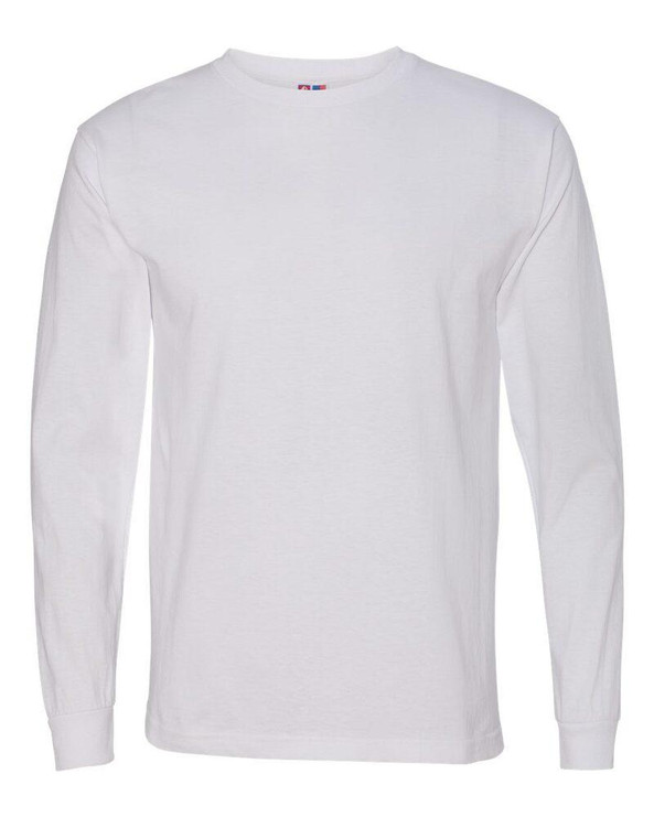 Bayside 5060 - Camiseta de manga larga 100% algodón USA-Made