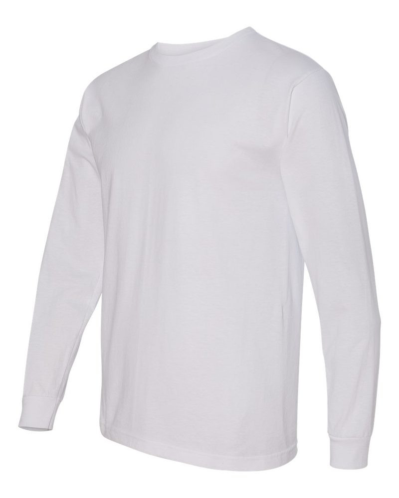 Bayside 5060 - Camiseta de manga larga 100% algodón USA-Made