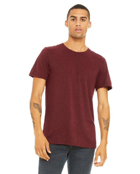 Bella+Canvas 3413 - Remera Unisex de tres materiales manga corta