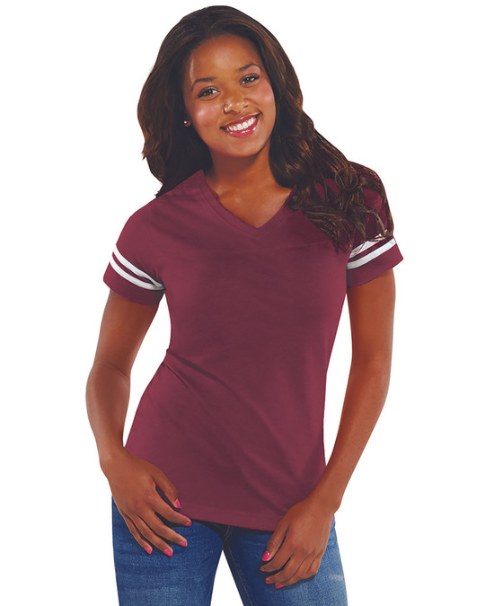 LAT 3537 - Ladies' Vintage Football T-Shirt