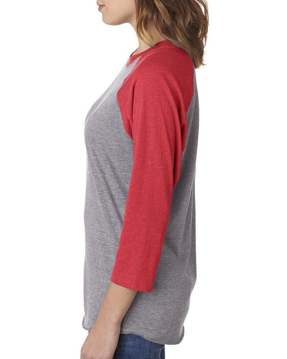 Next Level 6051 - Unisex Tri-Blend Three-Quarter Sleeve Raglan Tee