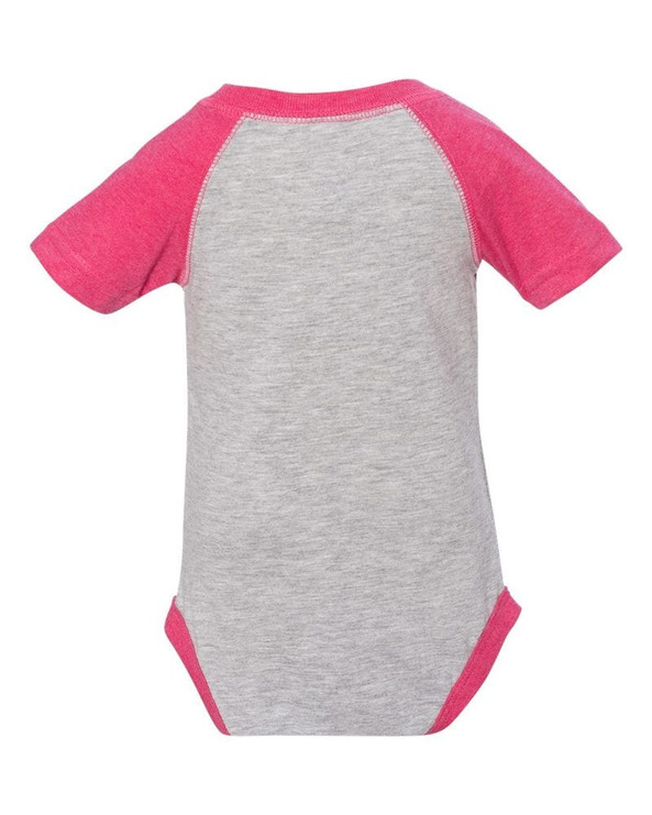 Rabbit Skins 4430 - Fine Jersey Infant Three-Quarter Sleeve Baseball Bodysuit