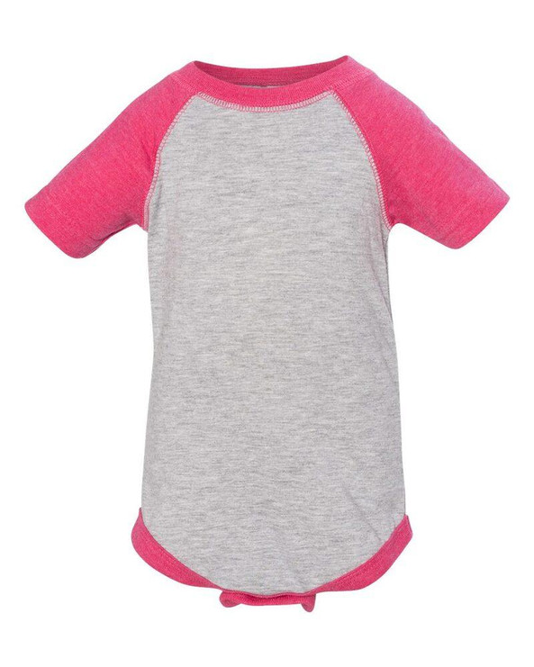 Rabbit Skins 4430 - Fine Jersey Infant Three-Quarter Sleeve Baseball Bodysuit