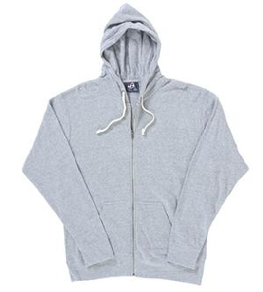 J. America J8872 - Capucha con cremallera completa de forro polar Tri-Blend para adulto