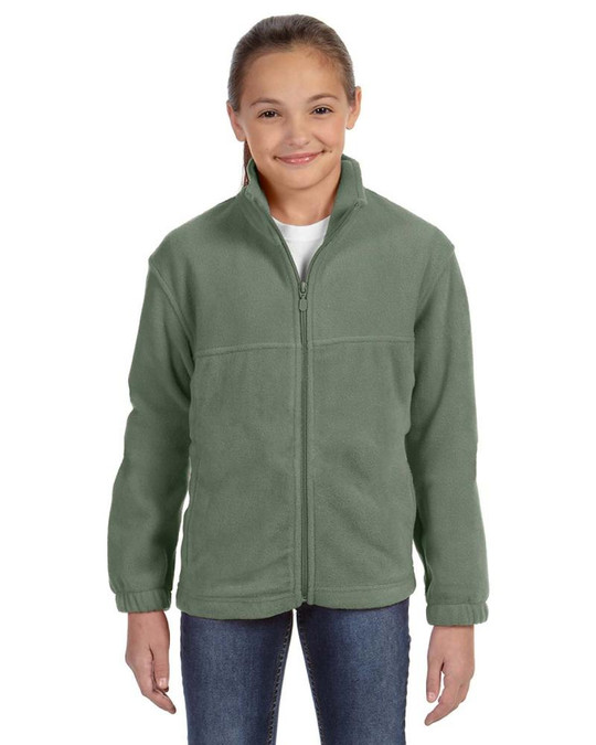 Harriton M990Y - Juvenil 8 oz. Forro polar con cremallera