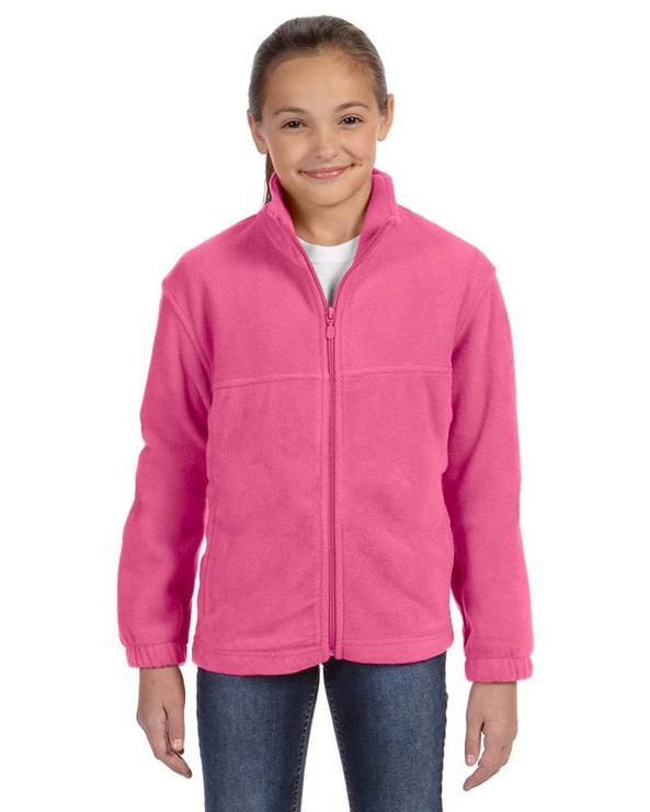 Harriton M990Y - Juvenil 8 oz. Forro polar con cremallera