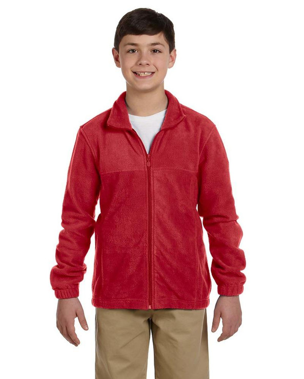 Harriton M990Y - Juvenil 8 oz. Forro polar con cremallera