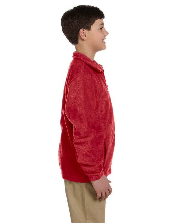 Harriton M990Y - Juvenil 8 oz. Forro polar con cremallera