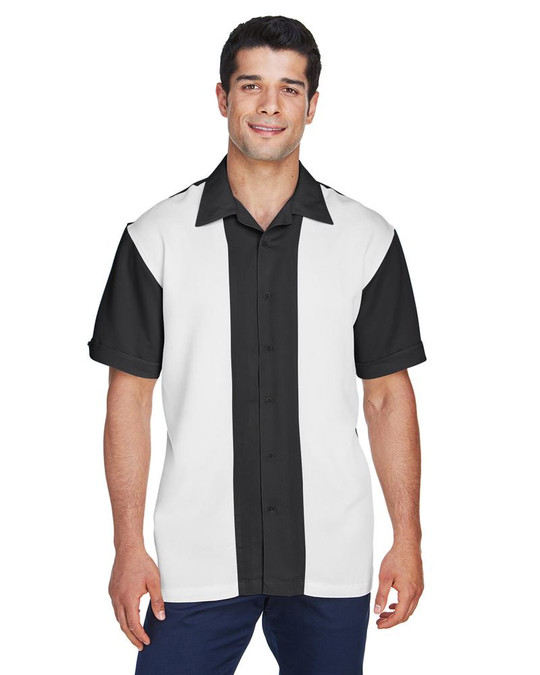 Harriton M575 - Camisa de campamento Bahama Cord en dos tonos