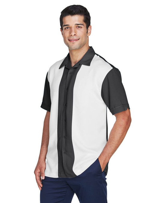 Harriton M575 - Camisa de campamento Bahama Cord en dos tonos