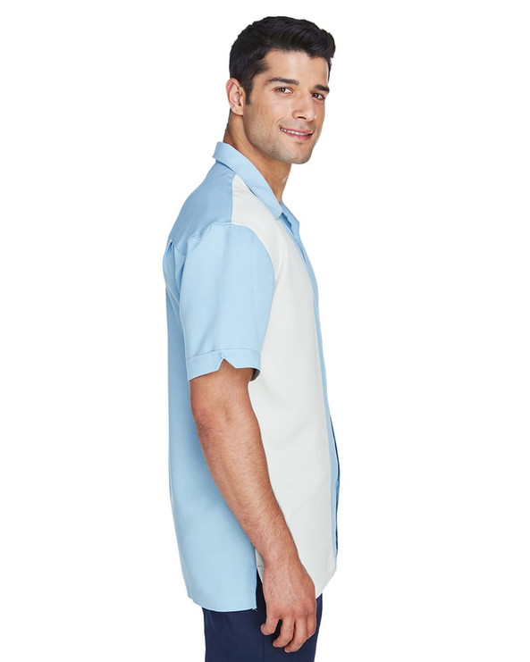 Harriton M575 - Camisa de campamento Bahama Cord en dos tonos