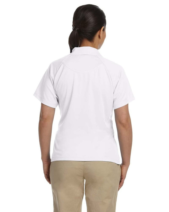 Harriton M374W - Damas 3.8 oz. Polo con inserciones de malla Polytech