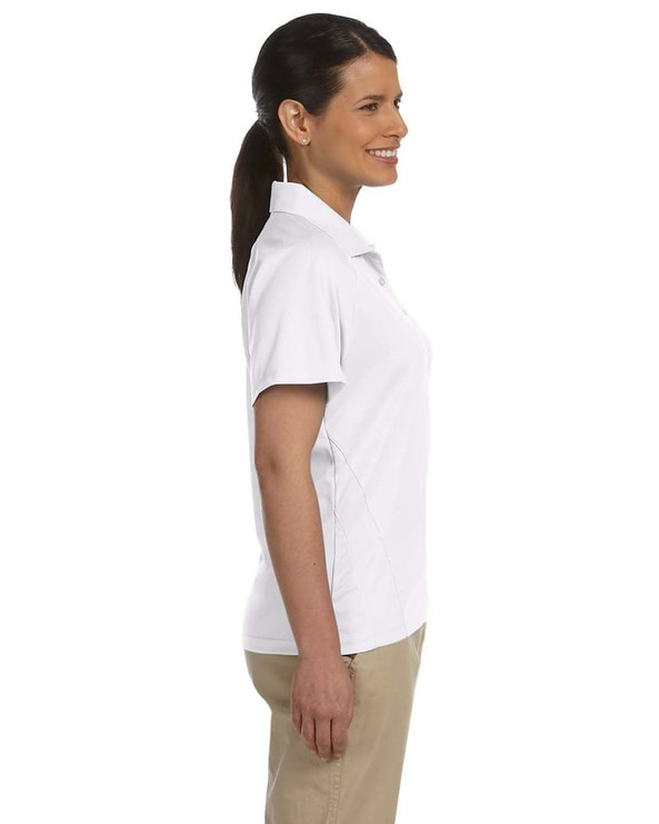 Harriton M374W - Damas 3.8 oz. Polo con inserciones de malla Polytech