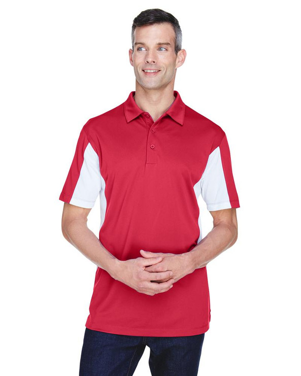 Harriton M355 - Men's Side Blocked Micro-Piqué Polo