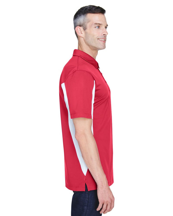 Harriton M355 - Men's Side Blocked Micro-Piqué Polo