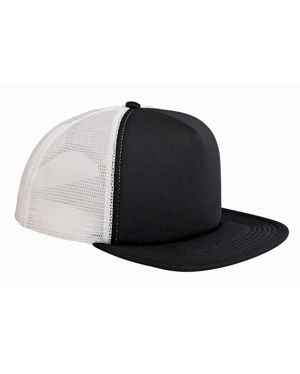 Big Accessories BX030 - Gorra Trucker de 5 paneles con frente de espuma