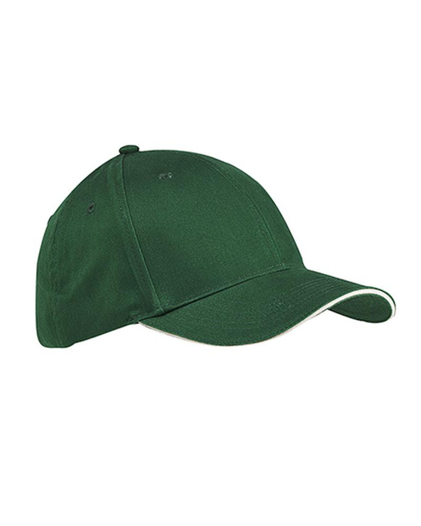 Big Accessories BX004 - 6-Panel Twill Sandwich Baseball Cap