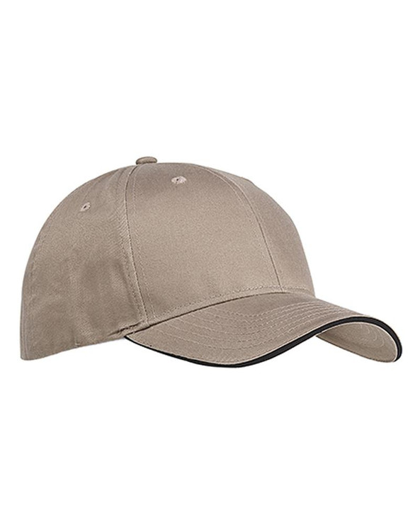 Big Accessories BX004 - Gorra de béisbol Twill Sandwich de 6 paneles