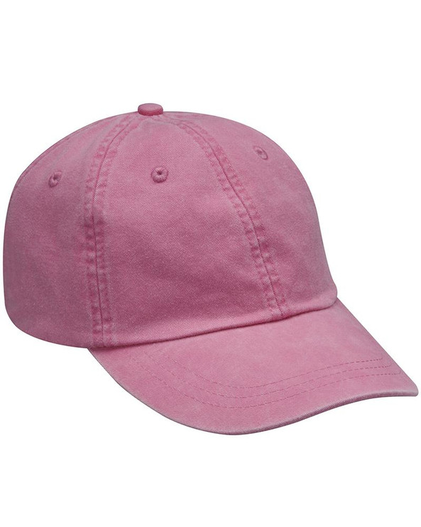 Adams AD969 - Gorra de 6 paneles de perfil bajo teñida con pigmentos lavados