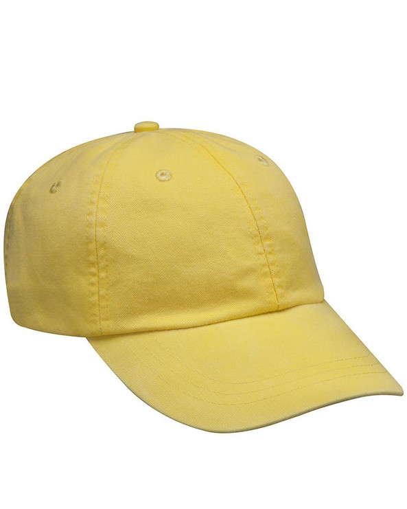 Adams AD969 - Gorra de 6 paneles de perfil bajo teñida con pigmentos lavados
