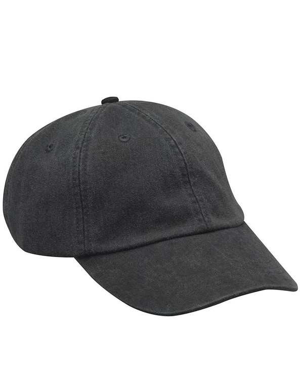 Adams AD969 - Gorra de 6 paneles de perfil bajo teñida con pigmentos lavados