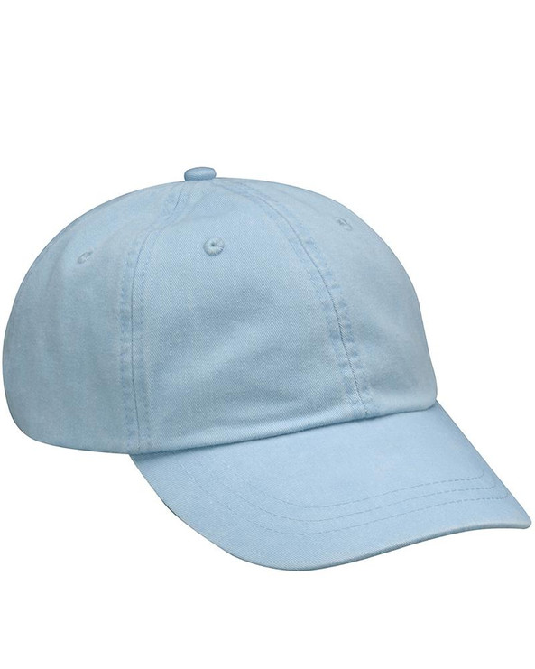 Adams AD969 - Gorra de 6 paneles de perfil bajo teñida con pigmentos lavados