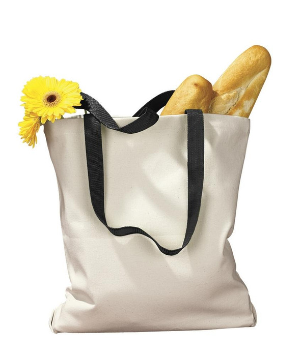 BAGedge BE010 - 12 oz. Canvas Tote with Contrasting Handles