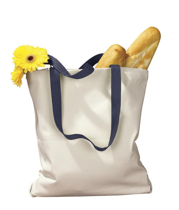 BAGedge BE010 - 12 oz. Canvas Tote with Contrasting Handles