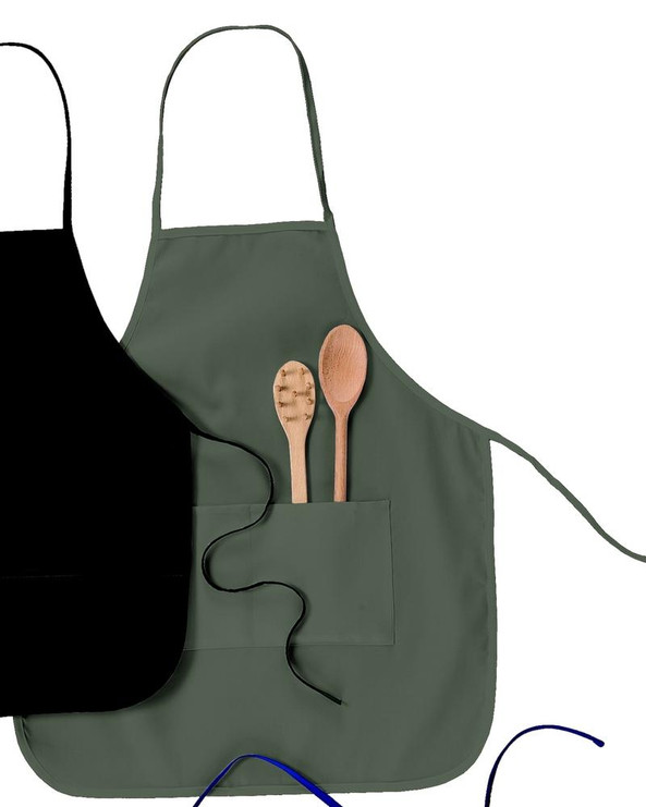 Big Accessories APR52 - Delantal de 28" con dos bolsillos
