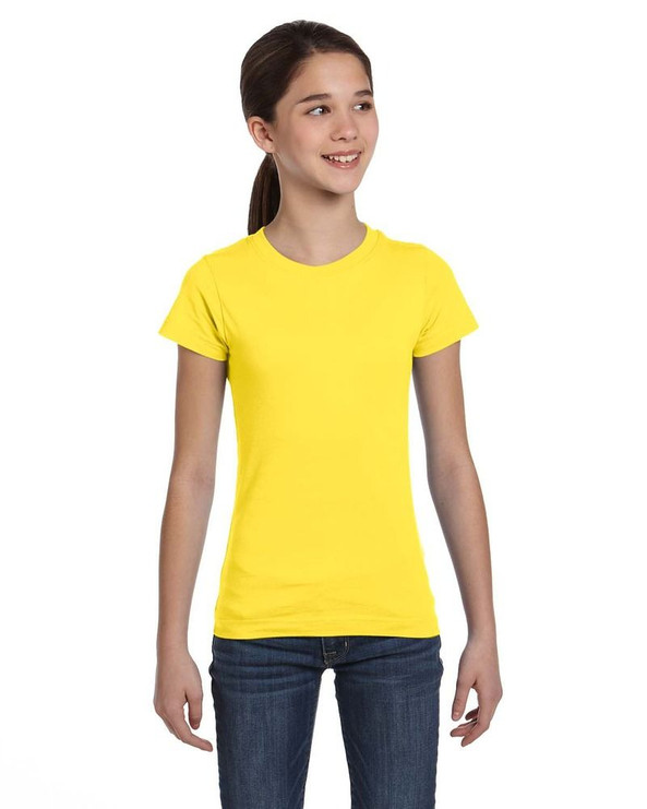 LAT 2616 - Girls' Fine Jersey Longer Length T-Shirt