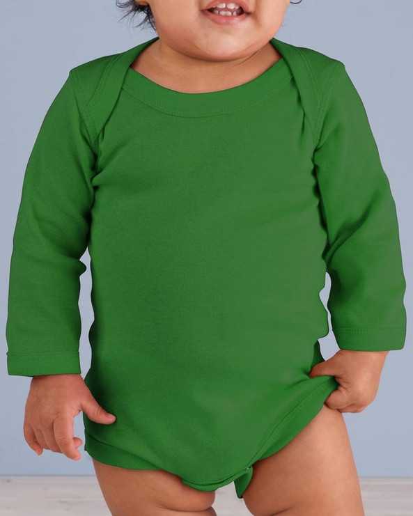 Rabbit Skins 4411 - Infant Long Sleeve Lap Shoulder Creeper