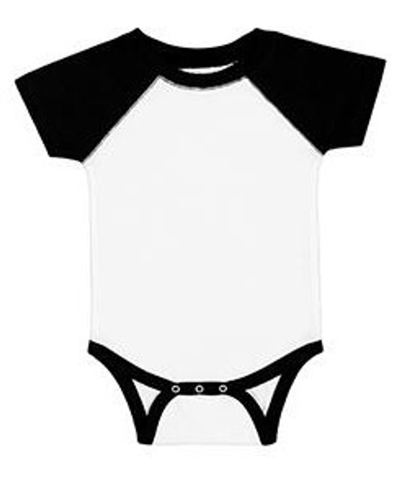 Rabbit Skins 4430 - Fine Jersey Infant Three-Quarter Sleeve Baseball Bodysuit