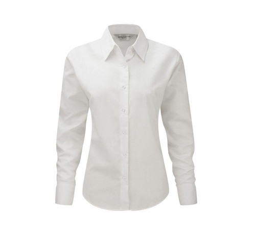 RUSSELL COLLECTION JZ32F - LADIES' LONG SLEEVE TAILORED OXFORD SHIRT